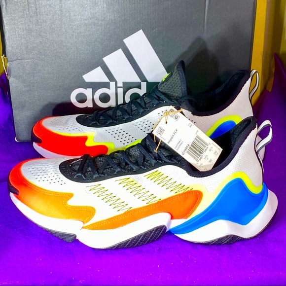 New Adidas Mahomes Impact FLX White Solar Yellow GV9854 Sz 12